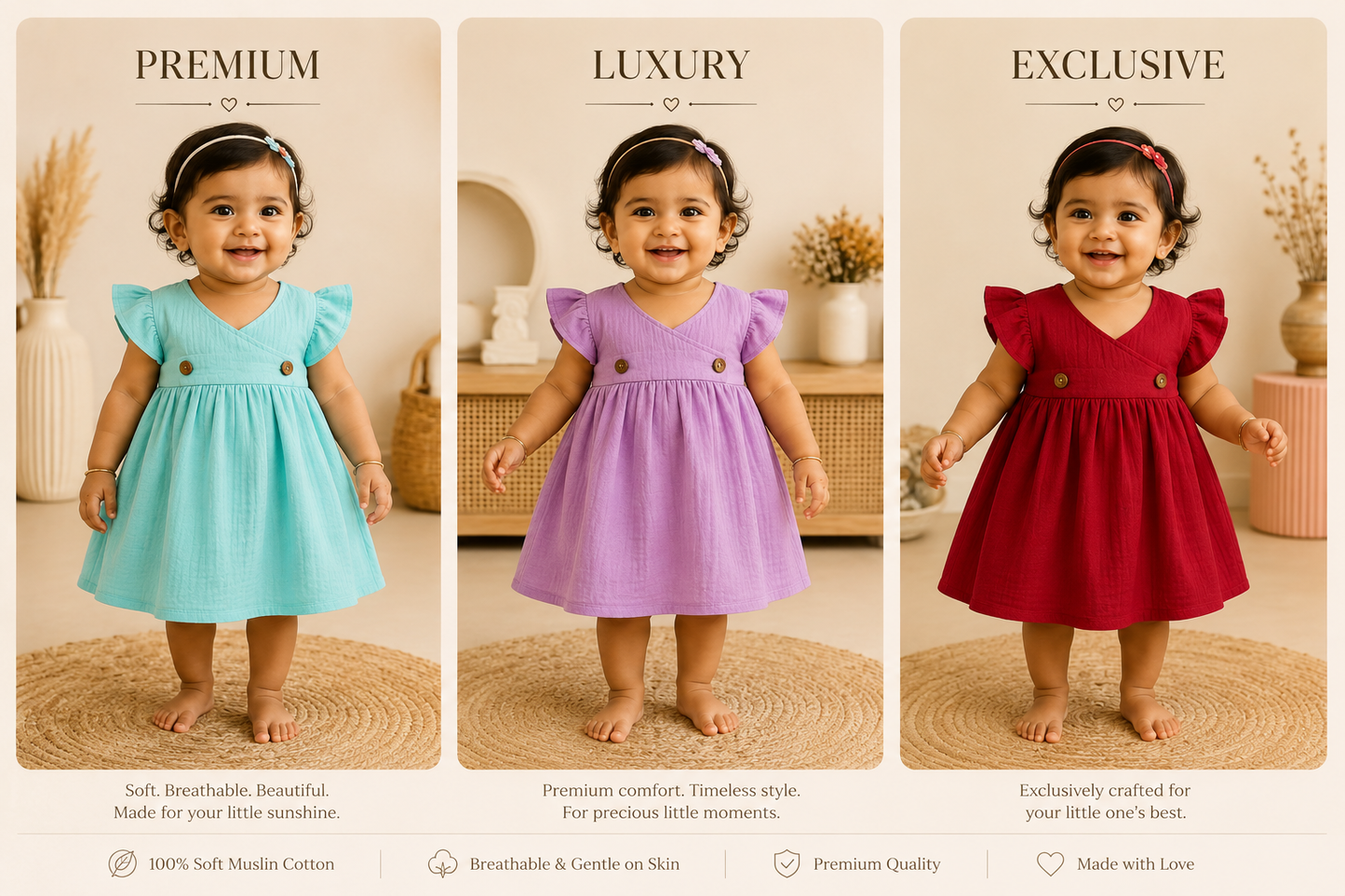 Butterfly Breeze Muslin Frock