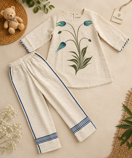 Elegant botanical-inspired print Co-ord set