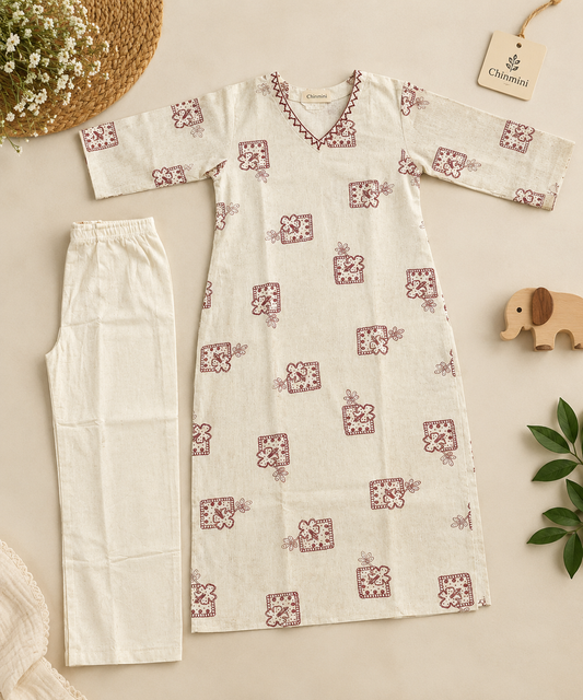 Premium Printed Flex Cotton Co-ord Set with Palazzo