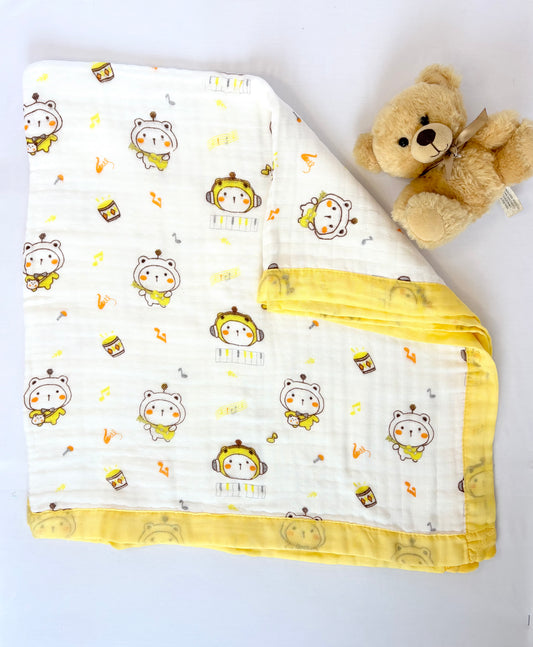 Chinmini Premium 6 Layer Crinkle Muslin Baby Blanket