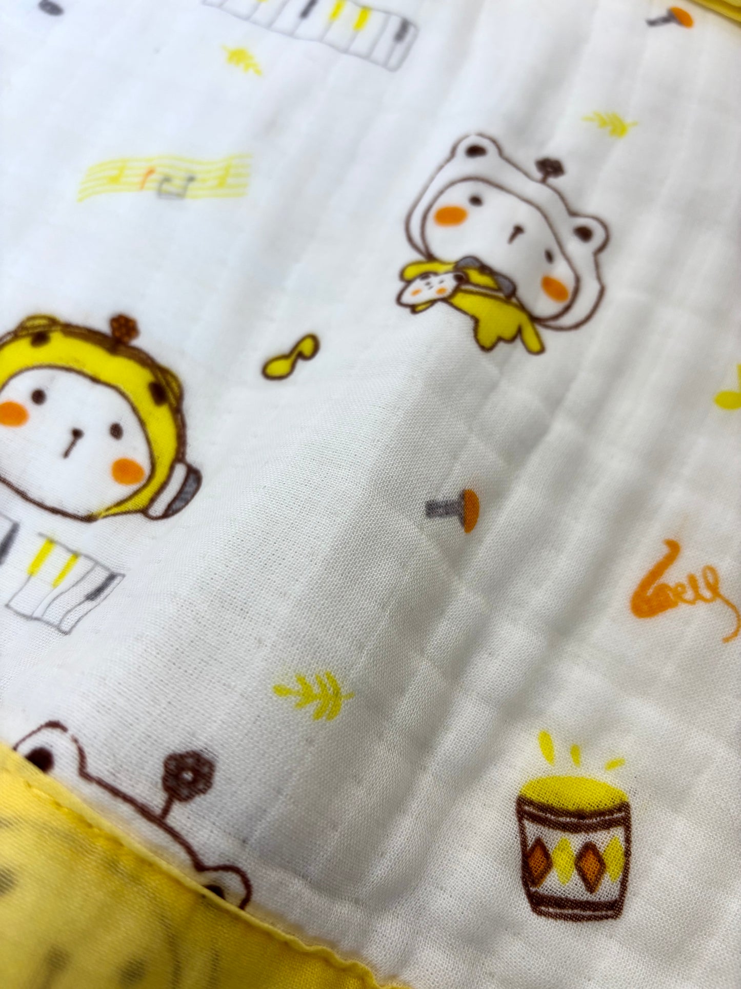Chinmini Premium 6 Layer Crinkle Muslin Baby Blanket