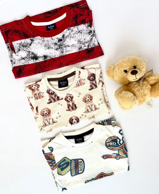 Pack of 3 Ultra-Soft Cotton T-Shirt for Boys