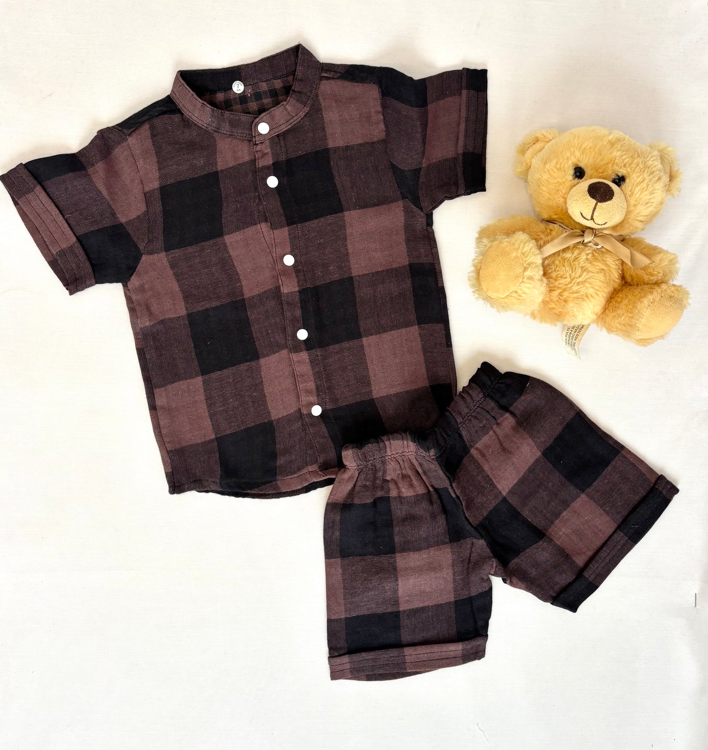 Premium Muslin High-Collar Co-Ord Set