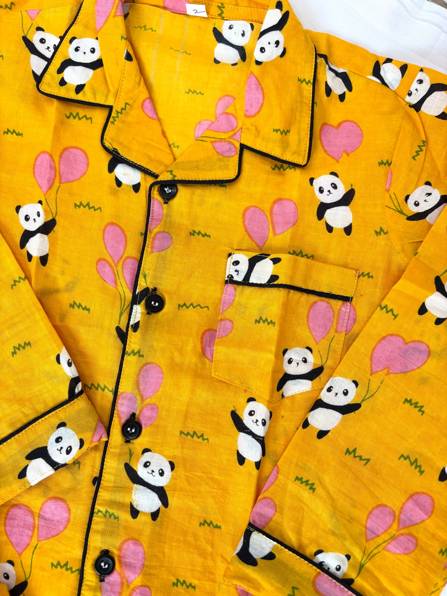 🐼 Panda Balloons Night Suit – 100% Pure Jaipur Cotton