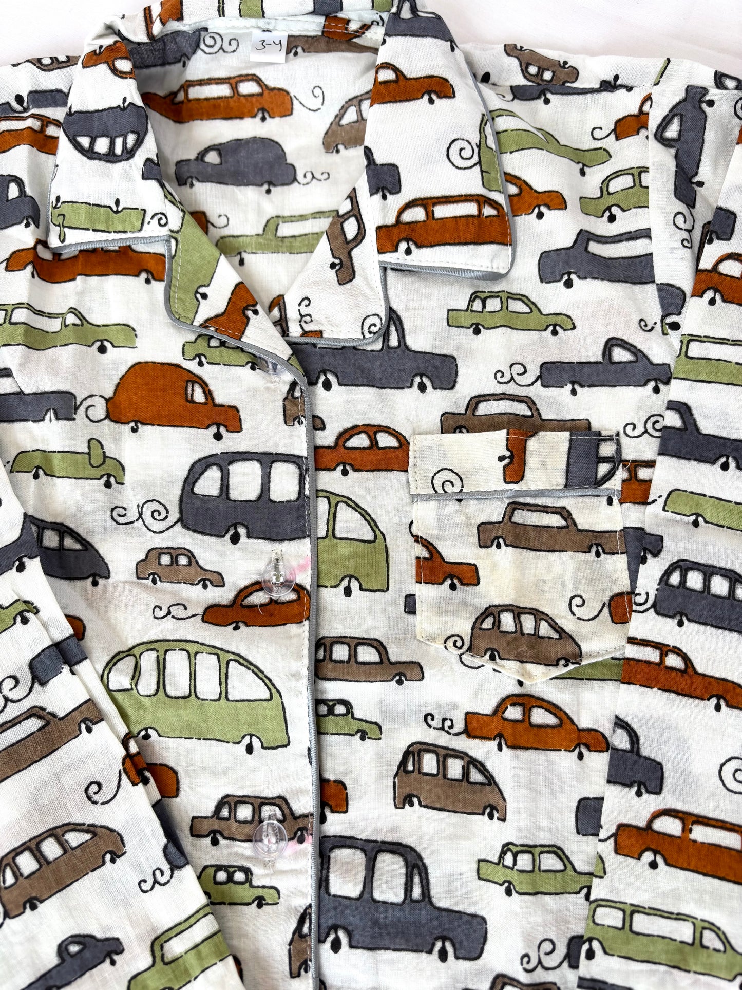 🚗 Little Cars Night Suit – 100% Pure Jaipur Cotton