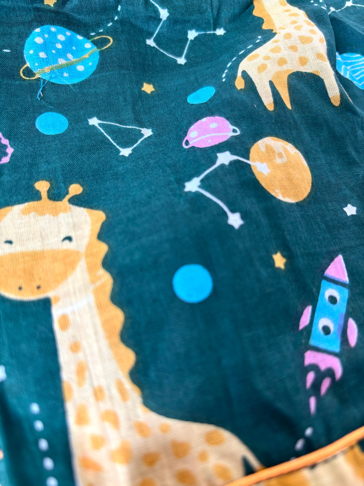 🦒 Giraffe Galaxy Night Suit – 100% Pure Jaipur Cotton