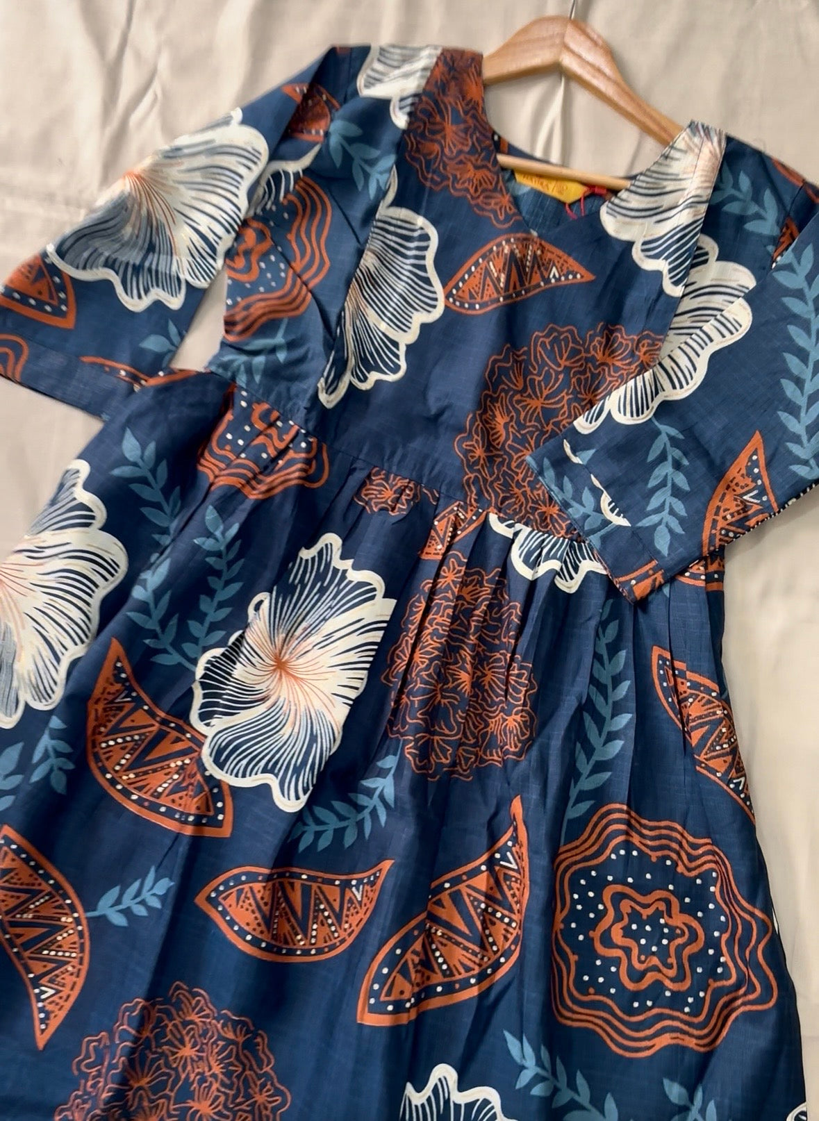 Midnight Bloom Feeding Kurta
