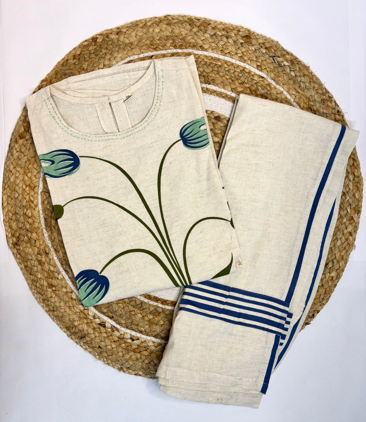 Elegant botanical-inspired print Co-ord set