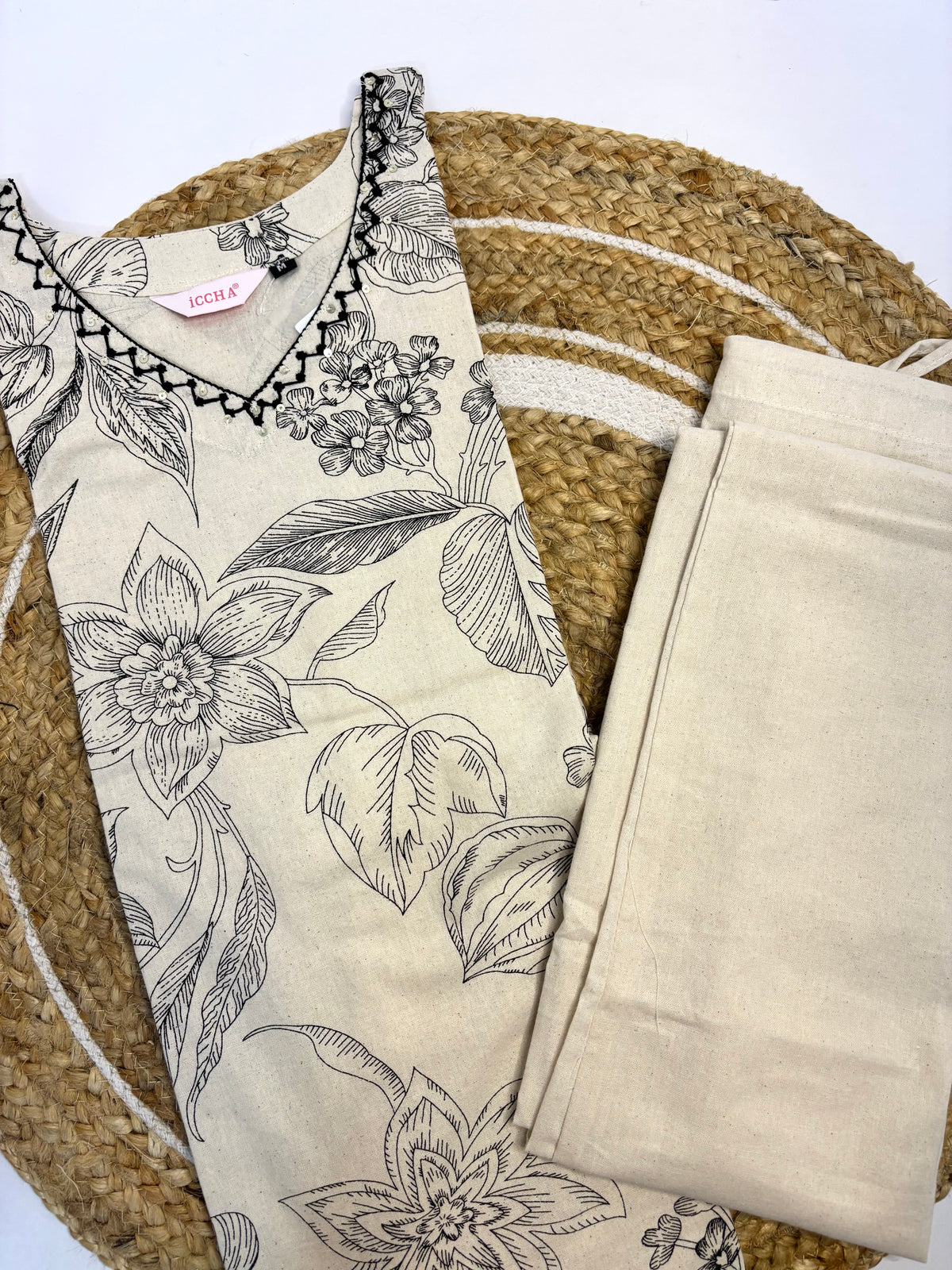 Premium Printed Flex Cotton Co-ord Set with Palazzo