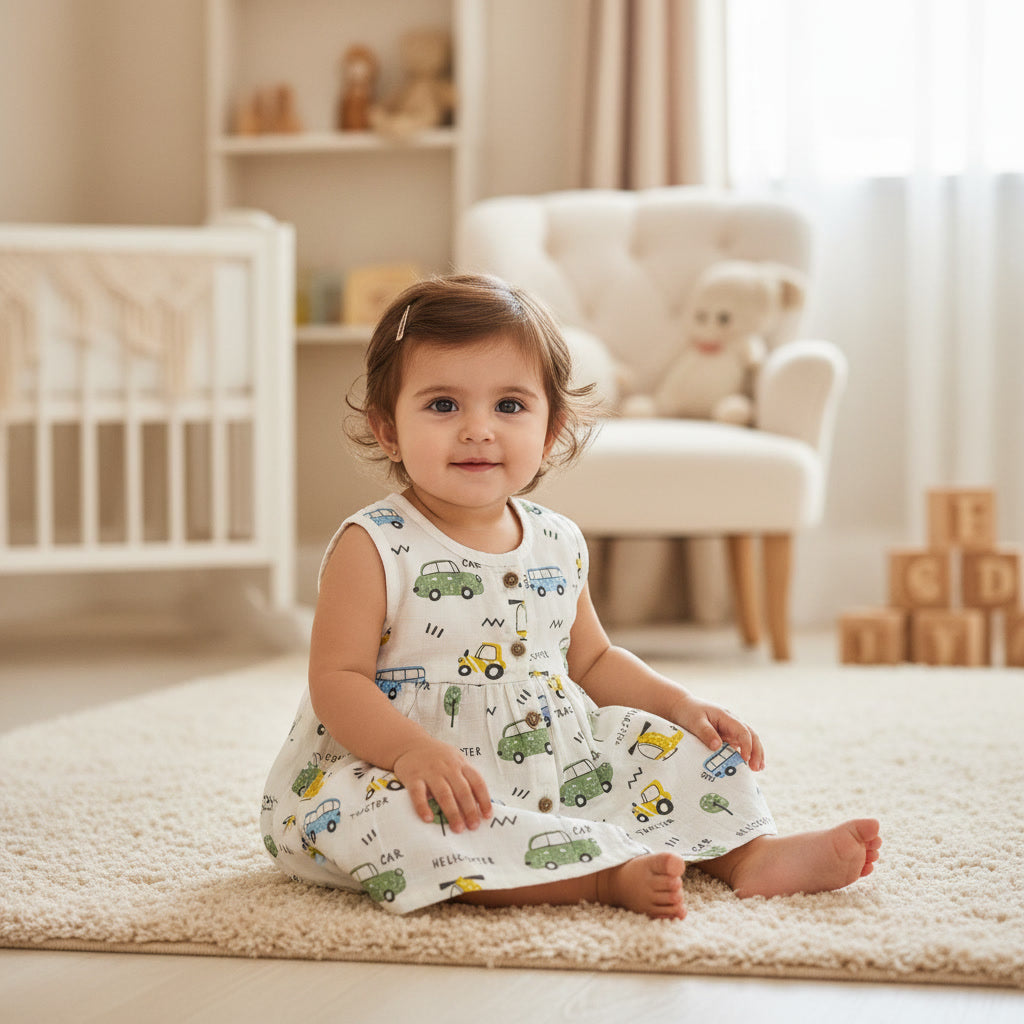 Chinmini Tiny Muslin Frocks(Pack of 2)
